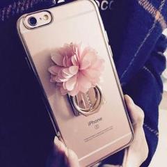 フラワー バンカーリング iPhoneケース ・aof