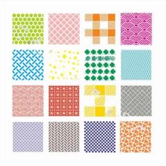 ステンシル 刺し子 刺繍 テンプレート 16枚セット 和柄 幾何学 15×15