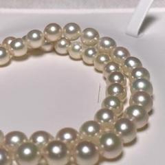 極美品　アコヤ真珠　ゴールド系　ネックレス　パール　7.0〜7.3㎜　M322 極美品 アコヤ真珠 ゴールド系 ネックレス パール 7.0〜7.3