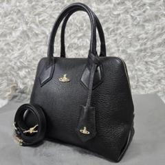 極美品✨ヴィヴィアンウエストウッド 2way ハンドバッグ オーブ レザー 黒