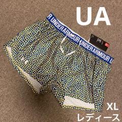 新品タグ付き UAプレイアッププリントショーツ　ヒートギア　レディース　XL