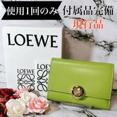 LOEWE ロエベ ペブル バーティカル ウォレット スモール メドウ