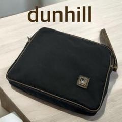 【美品】ダンヒル dunhill クラッチバッグ ポーチ ナイロン×レザー 黒系