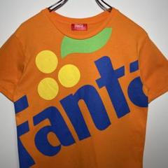 コカコーラ　Tシャツ　サイズM ファンタオレンジ　デカロゴ　ジュース　希少　古着