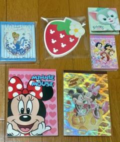 ディズニーメモ6個セット いちごダイカット プリンセス ミニーマウス シンデレラ