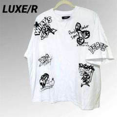 LUXE/R ラグジュ　半袖Tシャツ【L】白 スラング 英字 フロッキー