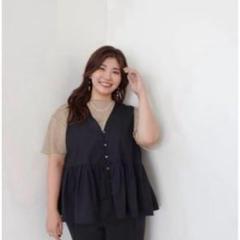 ミーアンドモウ　miandmou ベストcotton vest blouse miandmou】cotton vest blouse 【4L】ミーアンドモウ - メルカリ