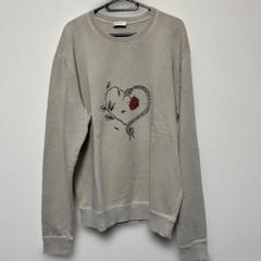 【在庫あり】 SAINT LAURENT ハートプリント スウェット パーカー トレーナー トップス