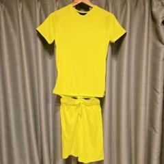 蛍光イエロー ジャージ上下セット　Mサイズ