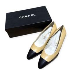 美品❤箱付き☆CHANEL【シャネル】定番 バイカラー ロゴ パンプス CHANEL - 超美品 シャネル CHANEL パンプス バイカラー 03