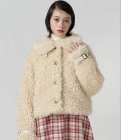 フェイクファー ドッキングスエードコート TINA：JOJUN 全2色