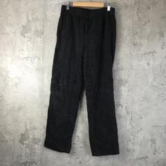 A4820古着　パジャマパンツ　黒　無地　90s Y2K