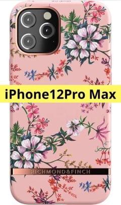 【即日発送】iPhone 12 Pro Max ケース 花柄 ピンク