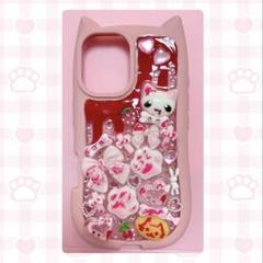 めんへら猫iPhone16猫耳ケース‪‪❤︎‬ 量産型 地雷系 平成女児