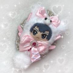 ♡10cm 12cm♡ぬい服 おすわり 服♡ティアラピンクのしろねこさん♡ おすわり ぬい服 着ぐるみ 10〜12cm ‪‪❤︎ねこ ピンク 白‬‬