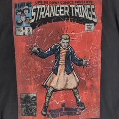 Tシャツ 黒 ドラマ ストレンジャーシングス イレブン Mサイズ