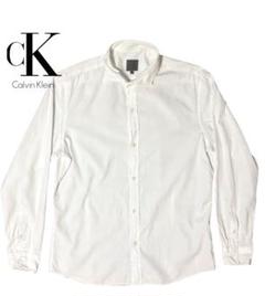 Calvin Klein ホワイト ワイシャツ　ホリゾンタルカラー　XLサイズ
