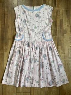 80’s vintage retro flower print dress
