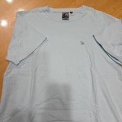 水色 半袖 Tシャツ コットン