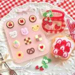 シリコンモールド　ビスケット　チョコ　クッキー　デコレーション　装飾　封入パーツ