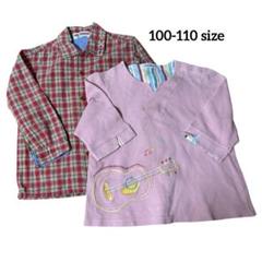 長袖シャツ2点セット　ギター刺繍付き famiria ミキハウス　100 110