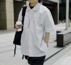 pry ストライプ　半袖シャツ　シュウト
