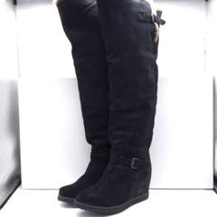未使用 nouer ヌエール レザー ロング ブーツ 38 約 24cm