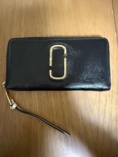 MARC JACOBS 長財布 黒 ピンク 内部緑