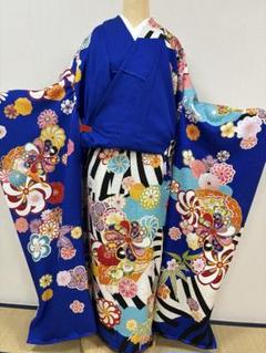 ☆新品未使用☆正絹未仕立てB級品ヤケ・キズ有り赤系振袖☆中古品☆紫系Ｂ級品振袖 ☆中古品☆振袖 単品 正絹 紫系花模様B級品ヤケ有り