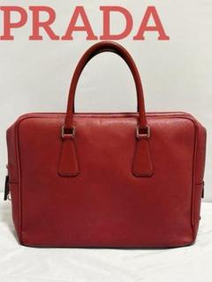 bori PRADA サフィアーノレザー バッグ レッド　ブリーフケース bori 様専用PRADA サフィアーノレザー バッグ レッド ブリーフ