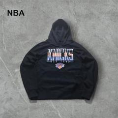 USA古着NBAニューヨーク ニックスフーディープルオーバー パーカー