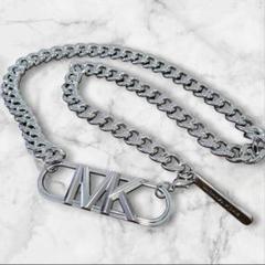 MICHAEL KORS マイケルコース チェーンベルト MKロゴ シルバー