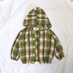 未使用*キッズ チェック柄 カジュアル コットン パーカ 95cm