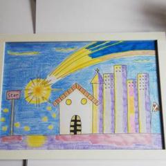 激安人気新品 20万円になりました。流れ星「絵画」原画A4サイズ メルカリ - 絵画