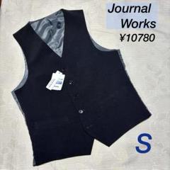 最終価格　アオキ　Journal Works リバーシブルベスト　黒＆ネイビーのサムネイル