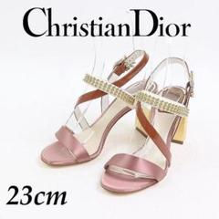 A224■新品■Christian Dior シルク&エナメル サンダル 36