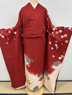 専用ページ　振袖単品　未仕立て品　正絹 振袖レンタル 正絹 シンプル fg-169b フルセット一式 着物 人気