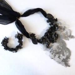 布花　ハンドメイド　ヘアアクセサリー　ヘッドアクセサリー　2個セット