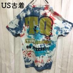 US古着Tシャツタイダイ　両面プリント　バックプリント