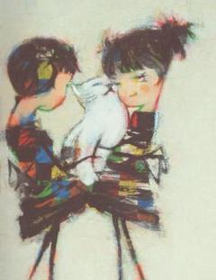 絵画 油絵 F4-081114 人物 可愛い女の子 おしゃべり 絵画 油絵 F4-081114 人物 可愛い女の子 おしゃべり 美術品