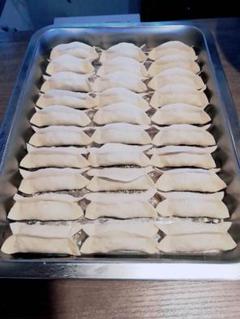 手作りニラ、ホタテ、たまご三鮮焼き餃子40個