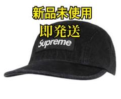 【Supreme】Denim Camp Cap Black 24FW ★人気 送料関税込み★ Supreme Frayed Croc Denim Camp Cap Black - SS25 - JP