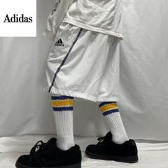 00s Adidas ジャージ バギーパンツ ショーツ Tech ホワイト 極太