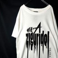 【ziguridol ジグユアアイドル 半袖Tシャツ白】古着ニューウェーブロング