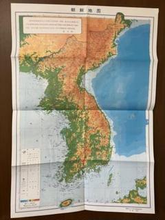 北朝鮮　朝鮮半島地図　中国語版 2004年版 サイズ縦77cm×横54cm