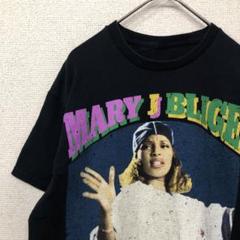 アメリカ古着　tシャツ メアリーJブライジ　歌手　ラップ　M相当 1722