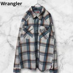 Wrangler ラングラー チェックシャツ　ネルシャツ　長袖 Lサイズ