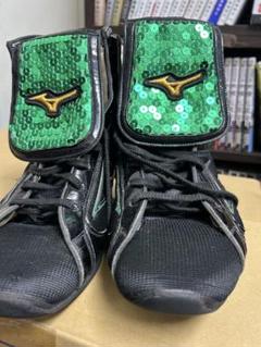 MIZUNO ミズノ ボクシングシューズ ブラックxゴールドエナメル 27cm 21ga231002_1.jpg