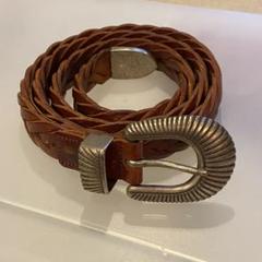 William Milano ウエスタン　レザーメッシュベルト　ブラウン　36 William Milano ウエスタン レザーメッシュベルト ブラウン 36
