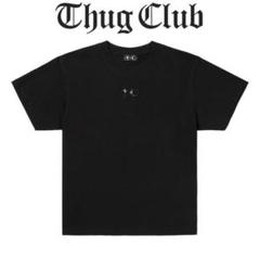 thug club サグクラブ黒 Tシャツ ロゴ付き 半袖 ルーズフィット 49790_1.jpg